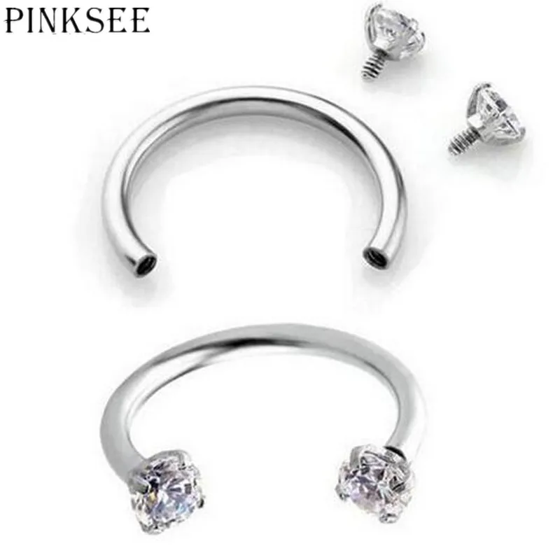 PINKSEE 1 шт. хирургическая сталь 20 г кольцо для носа губ бровей|body piercing jewelry|piercing