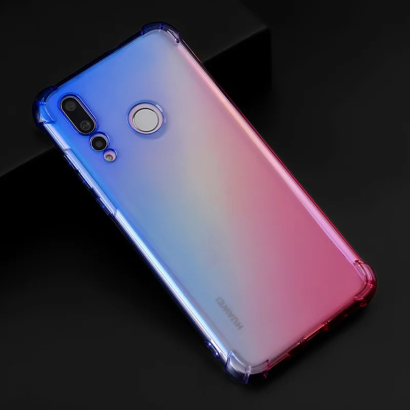 Градиентный телефонный чехол для huawei Y9 Y6 Y7 Prime P Smart Коврики 20 Lite 20X P30 P20 Pro Nova 4 3i Honor V20 8X 8C 8A 7A 7C крышка - Цвет: 4
