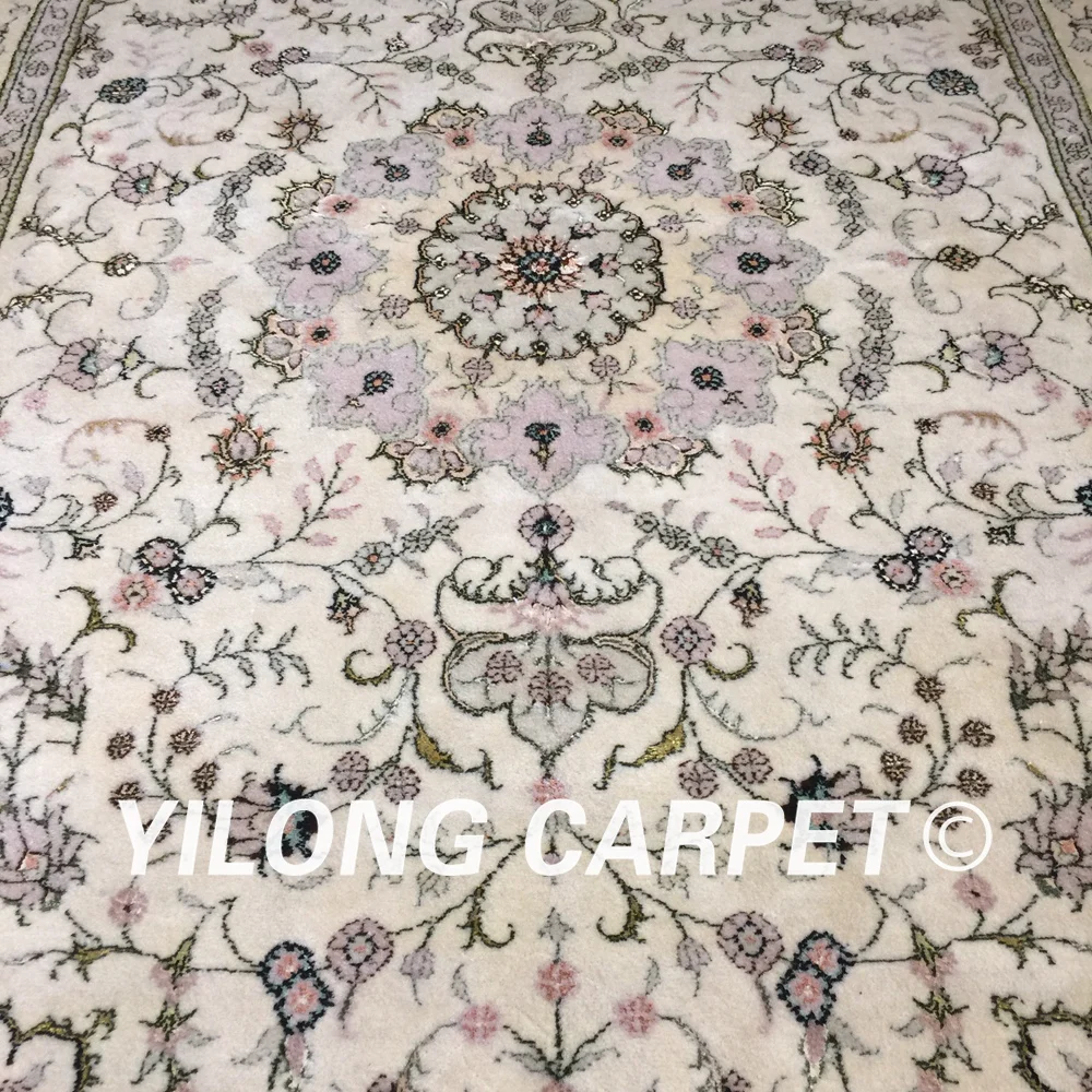 Yilong 4 'x 6' ручной вязки турецкий стиль Роскошный домашний шерстяной Шелковый