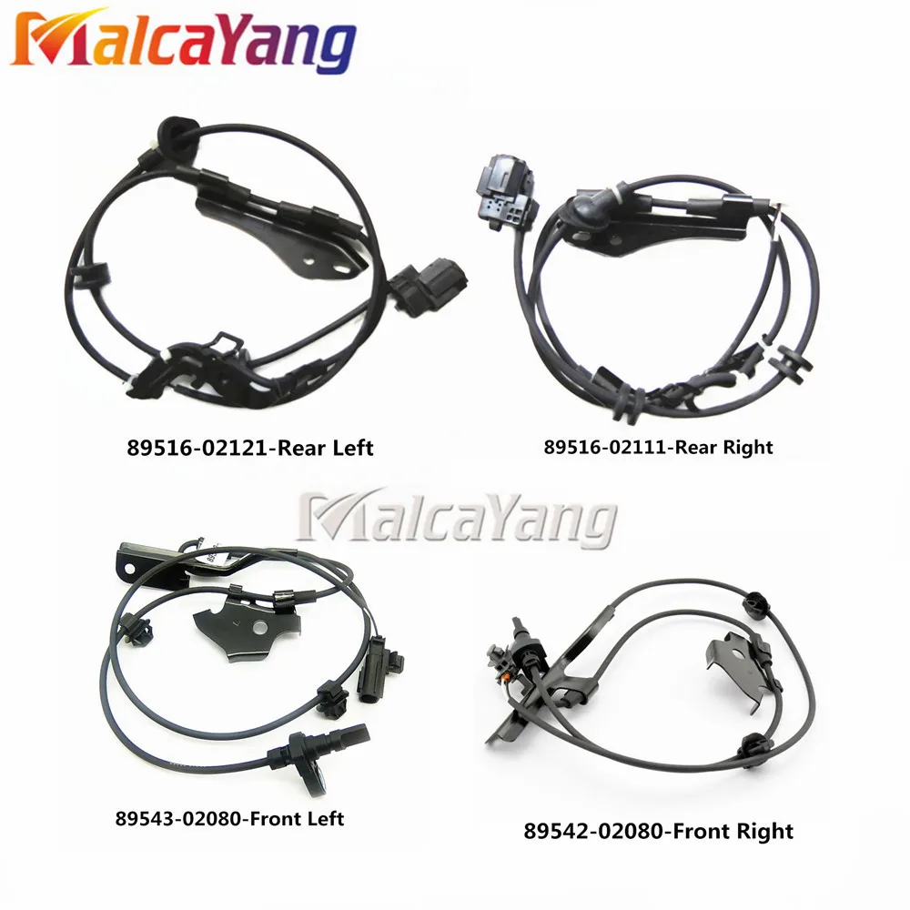 4 шт. ABS Датчик скорости колеса FL/FR, RL/RR для Toyota Corolla 89542-02080 89543-02080 89516-02121 89516-02111 высокое качество