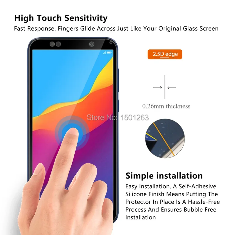 2.5D полное покрытие закаленное Стекло для huawei Y5 Prime 2018 5 45 дюймов Экран протектор