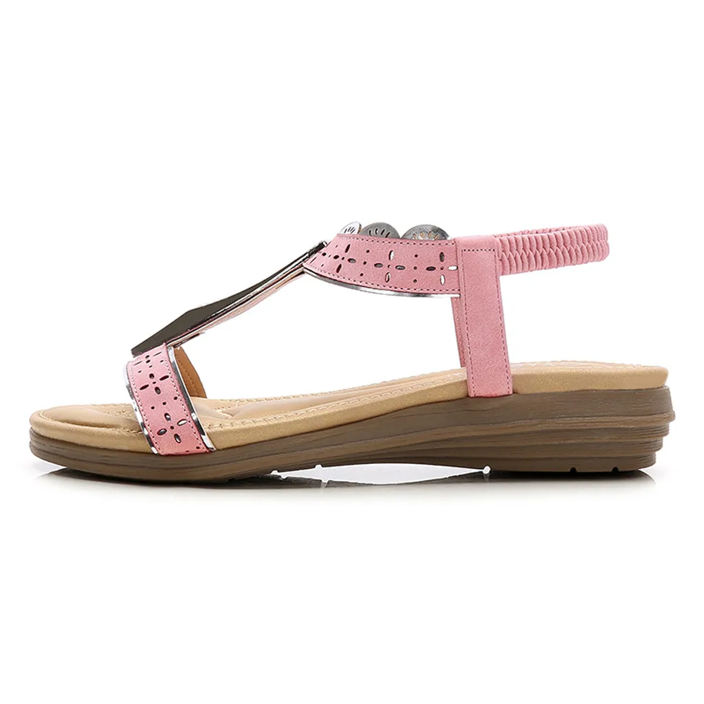 SAGACE Женская обувь в богемном стиле Босоножки с открытым носком Плоская