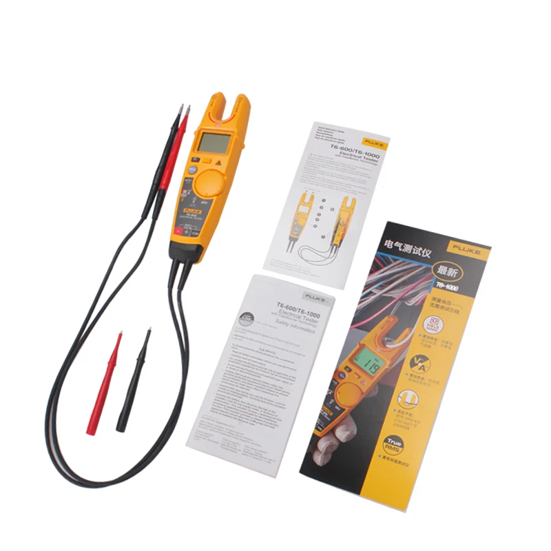 Fluke T61000 бесконтактные Клещи для измерения напряжения вилка Вольтметр Амперметр с