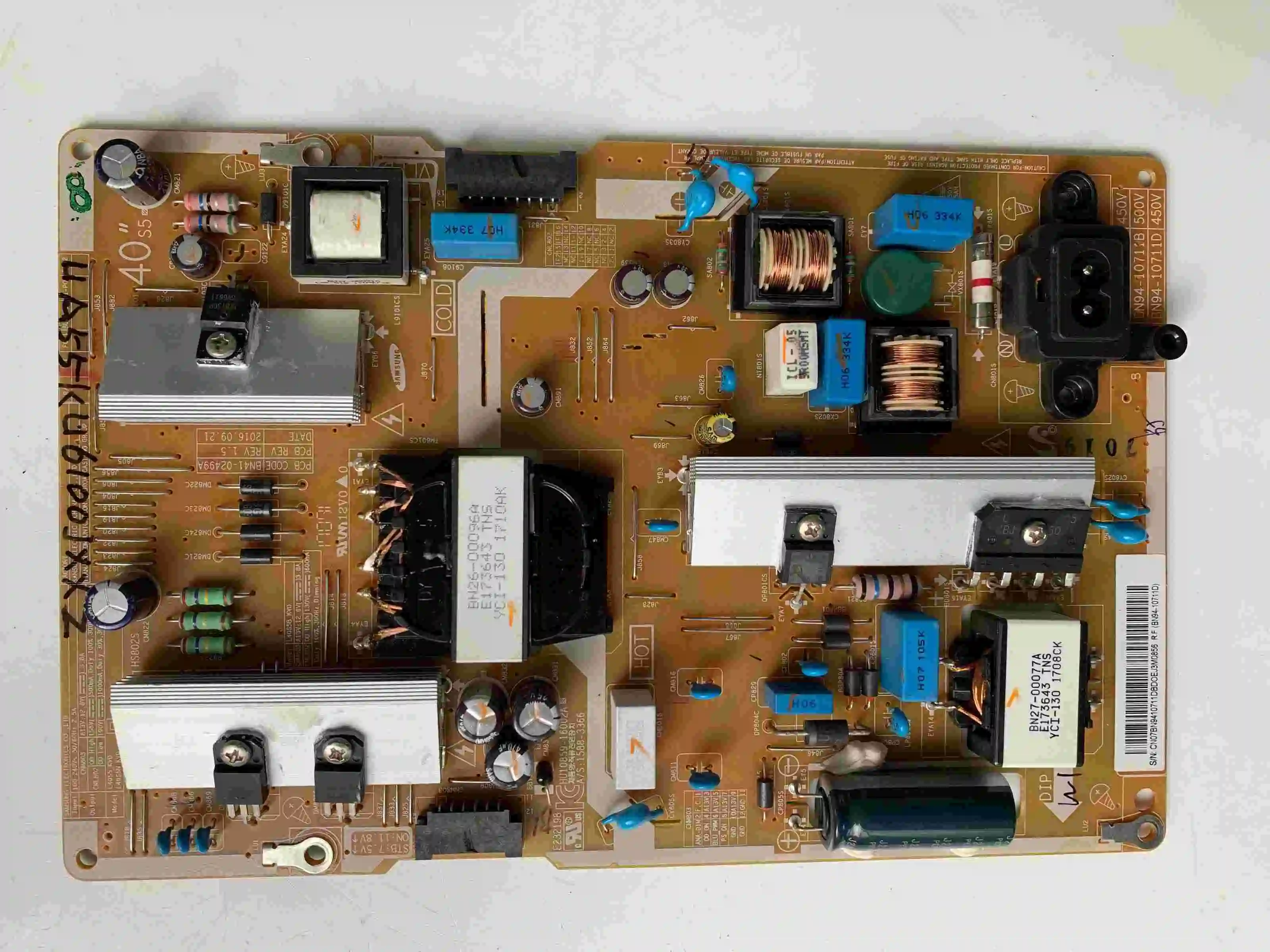 Схема логическая печатная плата аудио видео электронная UA55KU6100JXXZ power Board BN41 02499A BN94