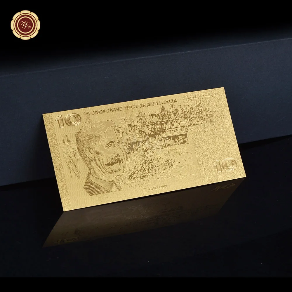 Копировальная австралийская коллекция золотых банкнот Выгравированная