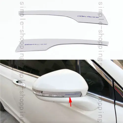 

2PCS Stainless Steel Rearview Mirrors Cover Trim For Ford Fusion Mondeo 2013-16