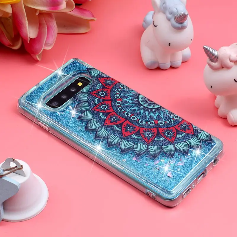 Чехол для телефона samsung Galaxy S10 защитной оболочки блеск Shine зыбучие пески течет