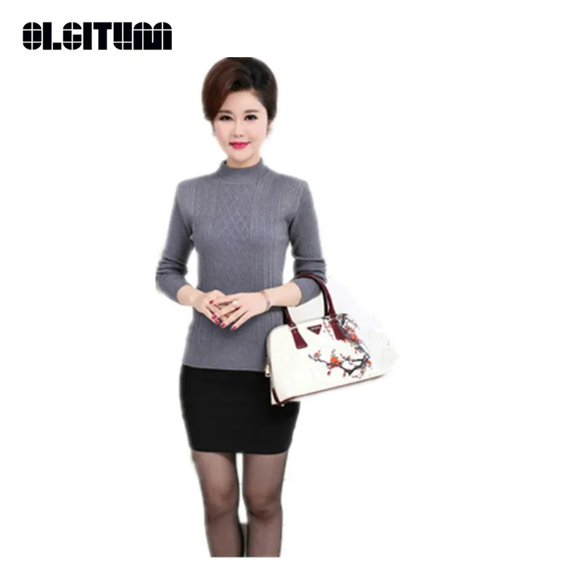 Новинка 2020 одежда для мам осенний и зимний женский свитер облегающий Водолазка с