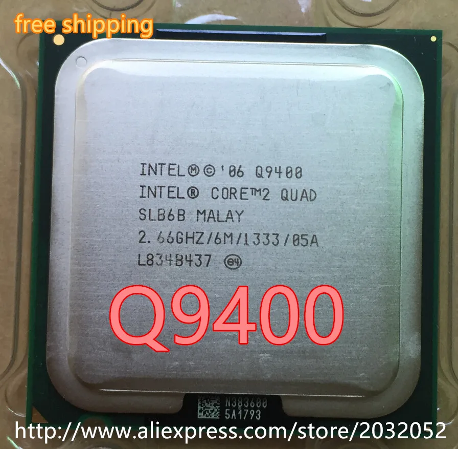 Оригинальный процессор Intel Core 2 Quad Q9400 q9400 (2 66 ГГц/6 м/1333 ГГц) Socket 775 настольный