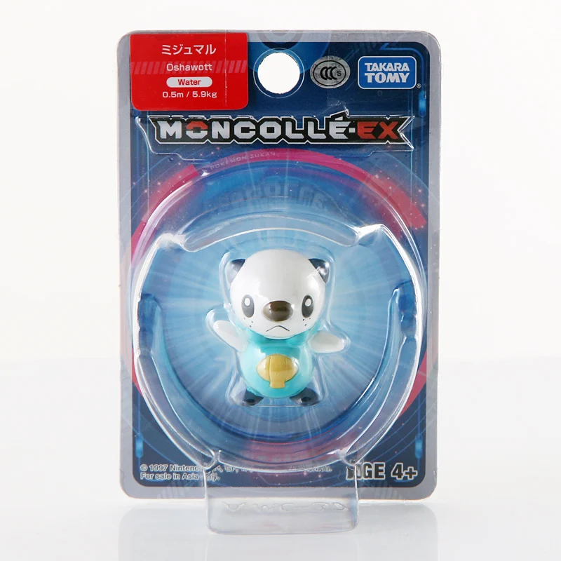Takara Tomy Pokemon Moncolle EX Sun Moon 4 см коллекция мини игрушек фигурка Oshawott новинка
