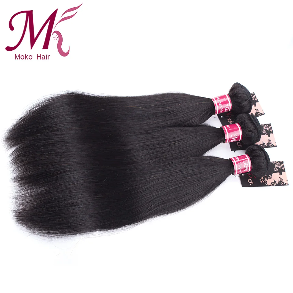 Норка Перуанский Девы Волосы Прямые 3 Связки Прямо Девственные 7А Необработанные