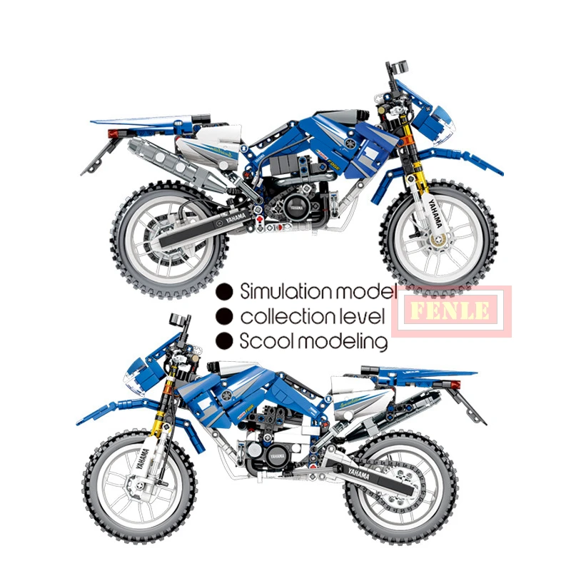 701702 лего technic Creator yahama WR250 внедорожный мотоцикл Строительные блоки Набор кирпичей классическая модель детские игрушки для мальчика