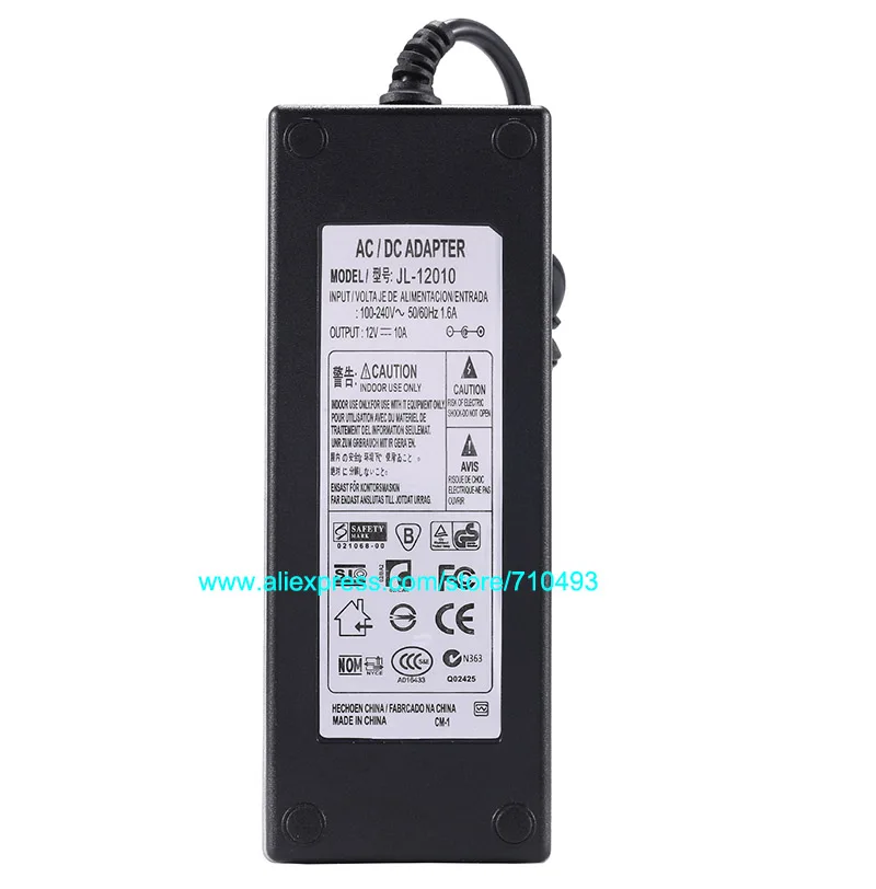 1 шт. AC DC 12V 10A переключатель питания 120W адаптер с кабелем шнура для светодиодного