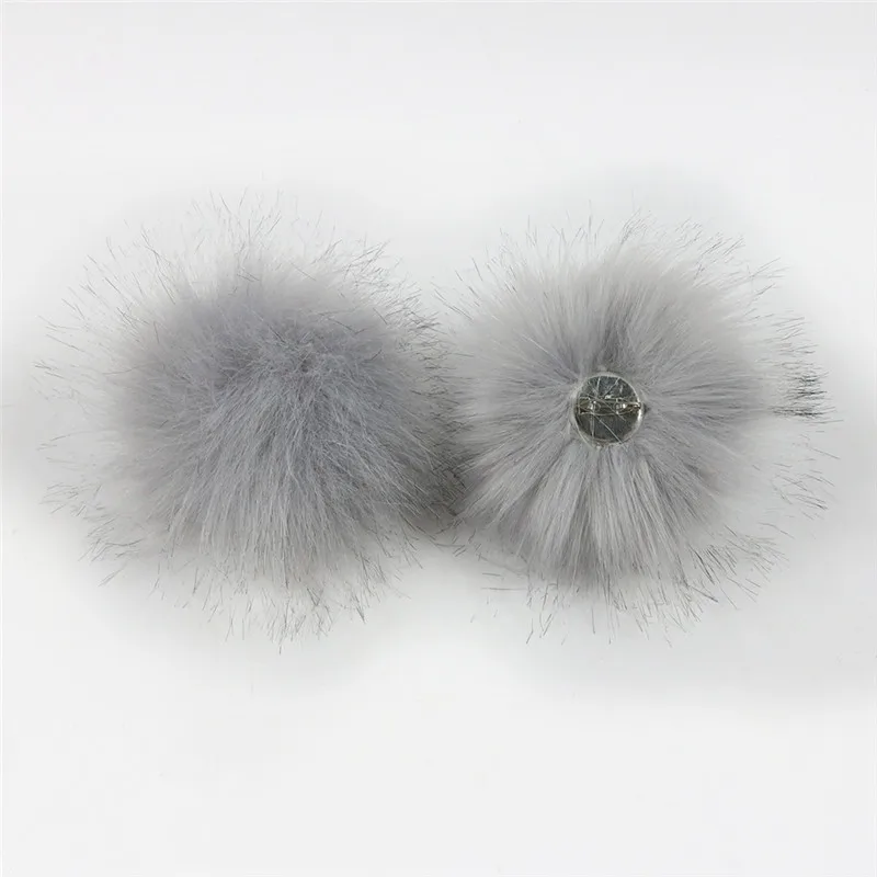 Light Gray Меховые помпоны DIY искусственный Лисий мех мяч брелок porte clef pompom de fourrure пушистые Меховые помпоны головные уборы аксессуары для вязания - Цвет: Light Gray