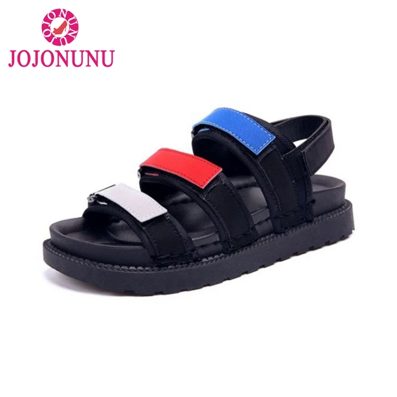 JOJONUNU Chic Женские туфли лодочки сандалии с открытым носком смешанные Цвет Туфли