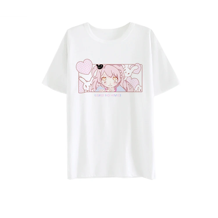 Футболка женская футболка японское молоко harajuku camiseta mujer Футболка белая Повседневная футболка Женская для благородных девушек