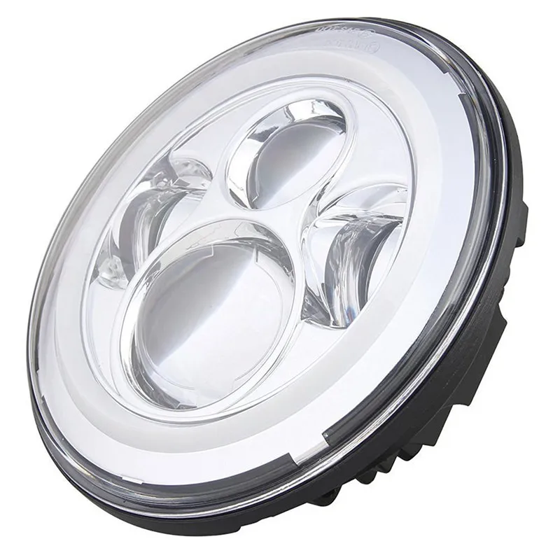 For Jeep Wrangler Headlights 7 Inch Round LED Headlight Conversion Kit DRL Light Assembly for JK TJ FJ Hummer Trucks headlamp | Автомобили