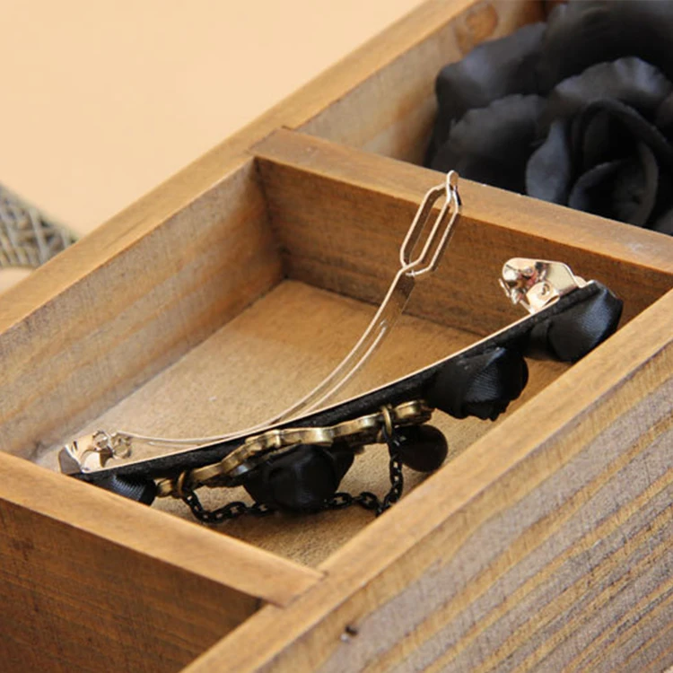 Заколка для волос в готическом стиле женская Классическая заколка из черной