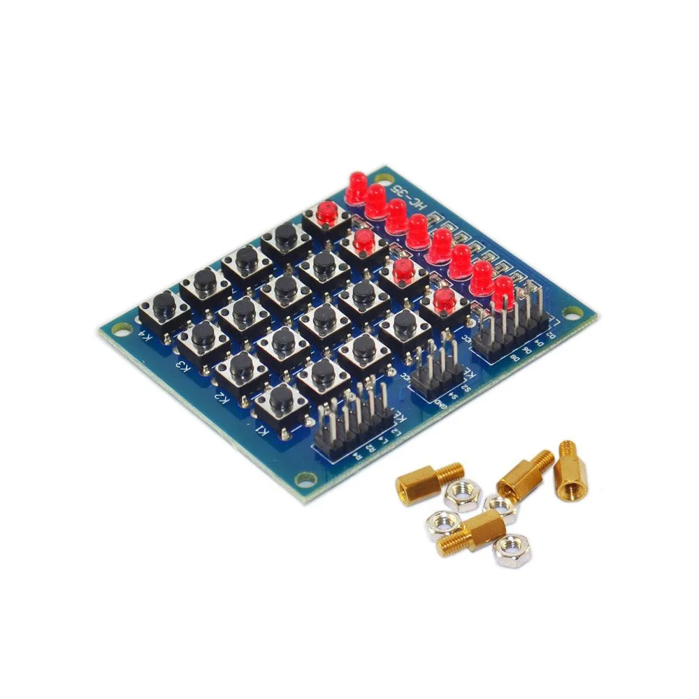 4x4 матричный модуль клавиатуры + 4 клавиатуры + 8 светодиодных индикаторов