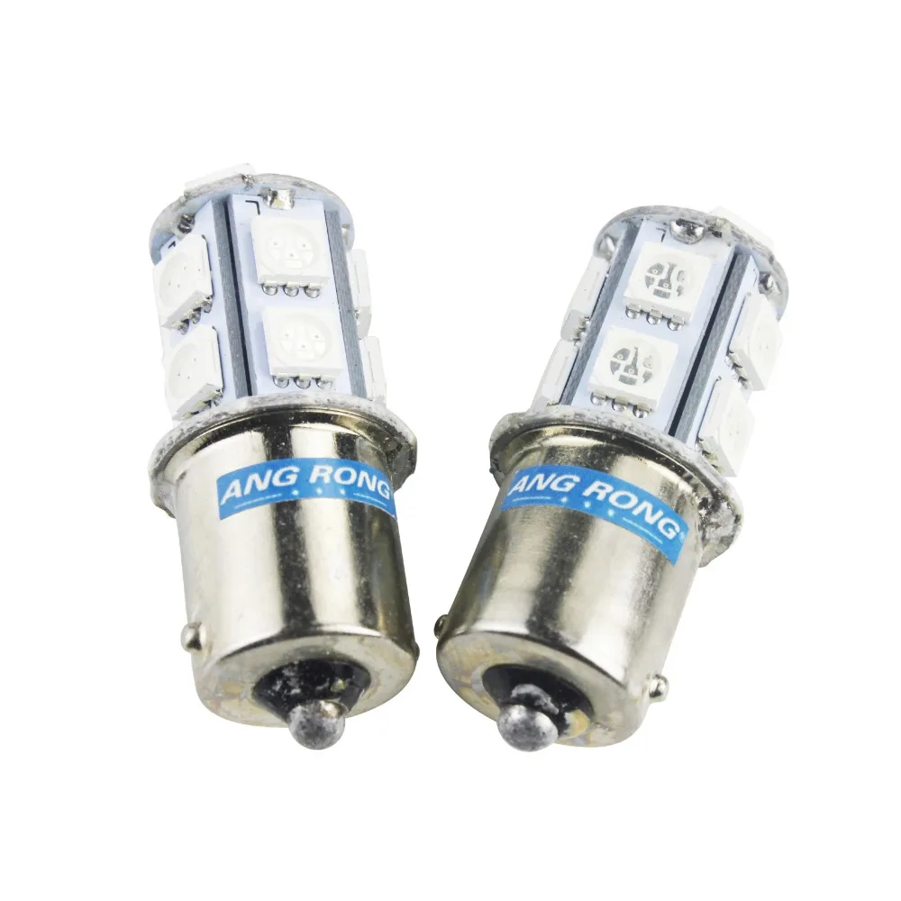 ANGRONG 2x5050 SMD LED R5W R10W 1156 BA15S 382 P21W Красный Автомобильный задний тормоз фонарь для
