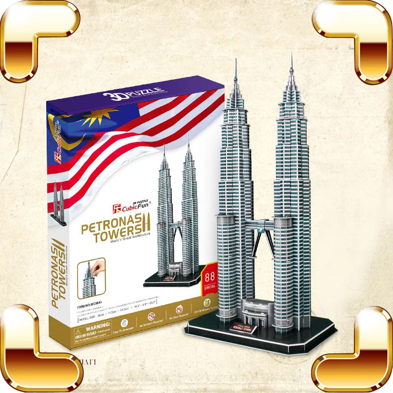 Обучающие 3D пазлы Petronas Towers строительные игрушки для взрослых инструменты