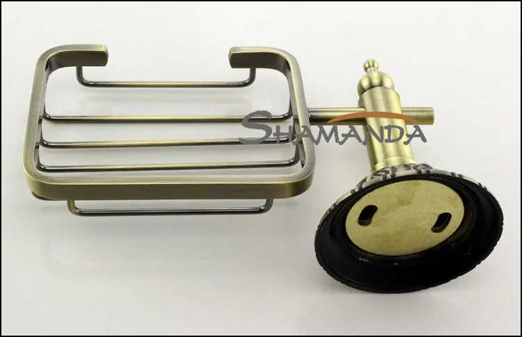 Free Доставка Европейский Роскошный Античная Бронзовая Мыло Корзина мыльница