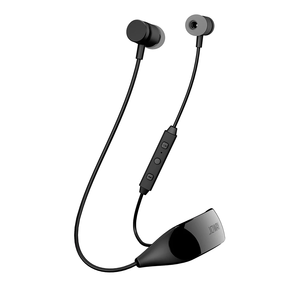 Черный Joway H09, спортивные Bluetooth наушники, массажные, стерео, шумоподавление, беспроводная гарнитура с микрофоном для Xiaomi, iPhone, Pocophone, Oppo - Цвет: Черный