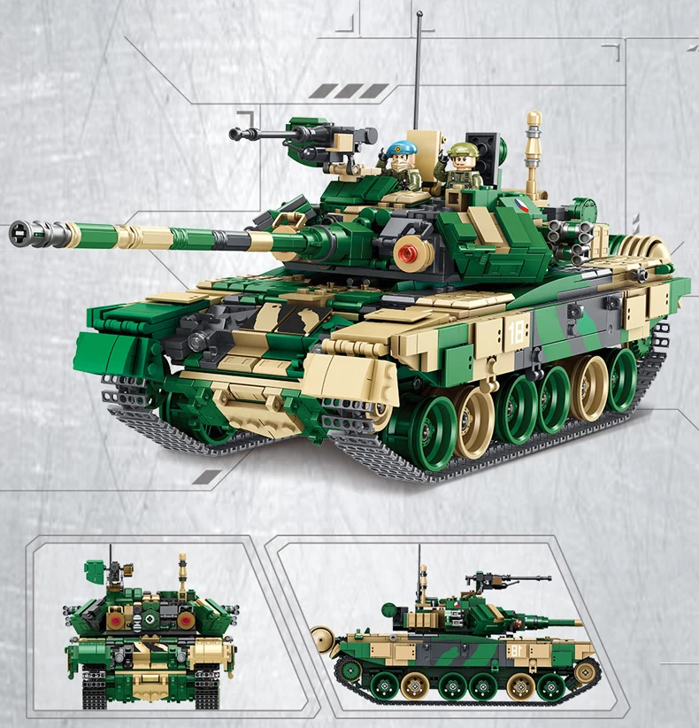 Современной военной России T-90 основной боевой танк moc building block ww2 batisbricks армии minifigs bricsk игрушки коллекция