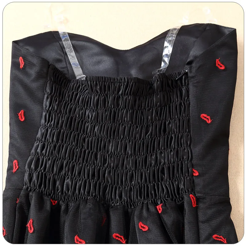 

BIG SIZE L~4XL Sexy Elegant Ladies Sweetheart Mesh Dress Female Women Plus Large Long Emboidery Lip Party Dresses Vestido + Belt
