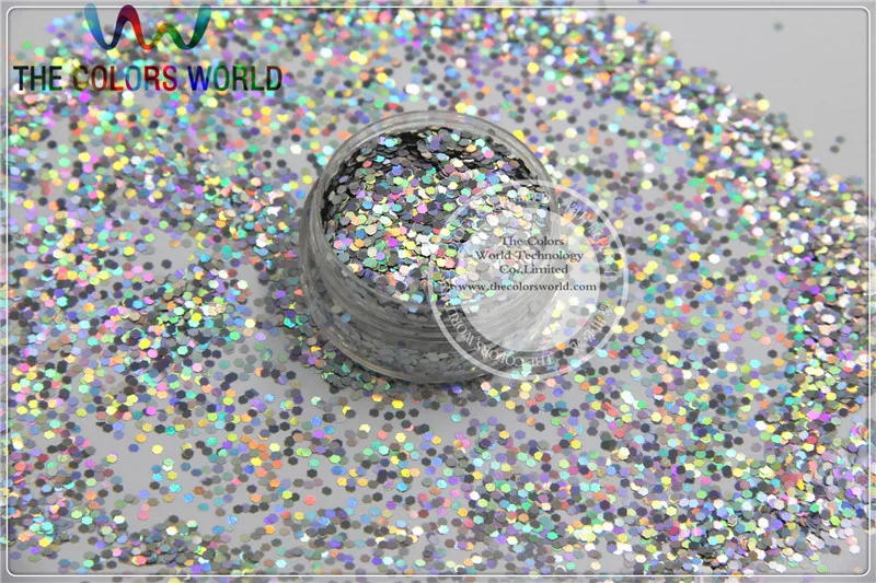 Лазерный блестящий порошок серебряного цвета 1 5 мм голографический блеск для