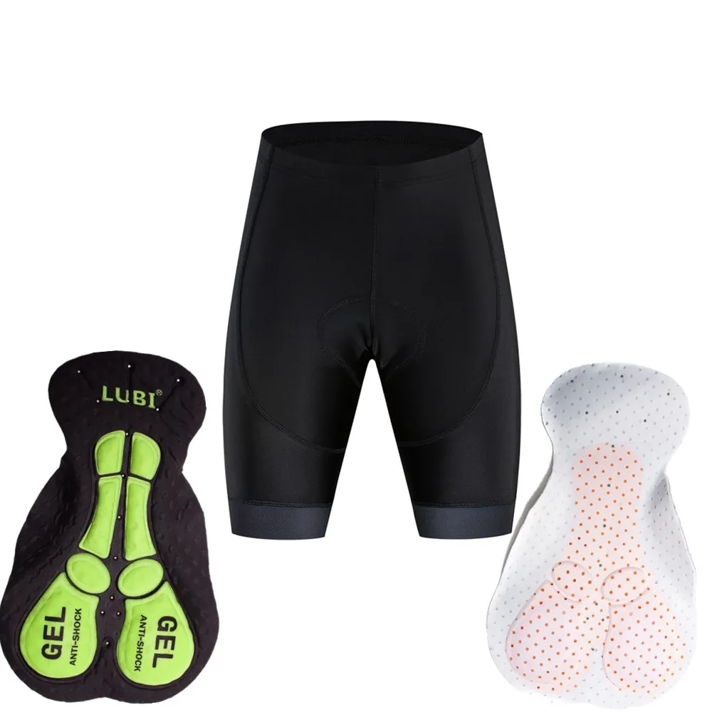 gel pad shorts LUBI 5 цветов Велоспорт Джерси короткий рукав мужская летняя одежда для горного велосипеда гоночная MTB велосипедная одежда рубашка велосипедная одежда - Цвет: gel pad shorts
