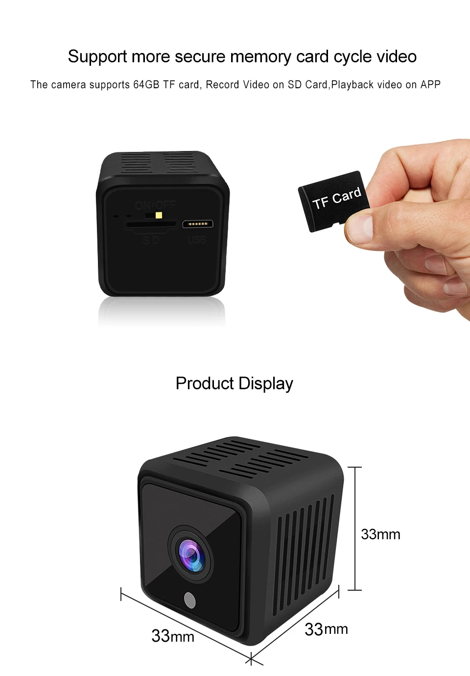 H265 1080P Wi-Fi мини IP камера для сражения Домашний Беспроводной датчик HD IR ночного видения Видео монитор CCTV видеонаблюдения Onvif