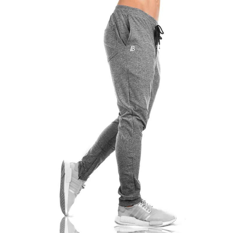 

2018 Autumn new mens cotton Sweatpants gyms Fitness workout solid trousers male Casual fashion Pencil Pants Joggers sportswear