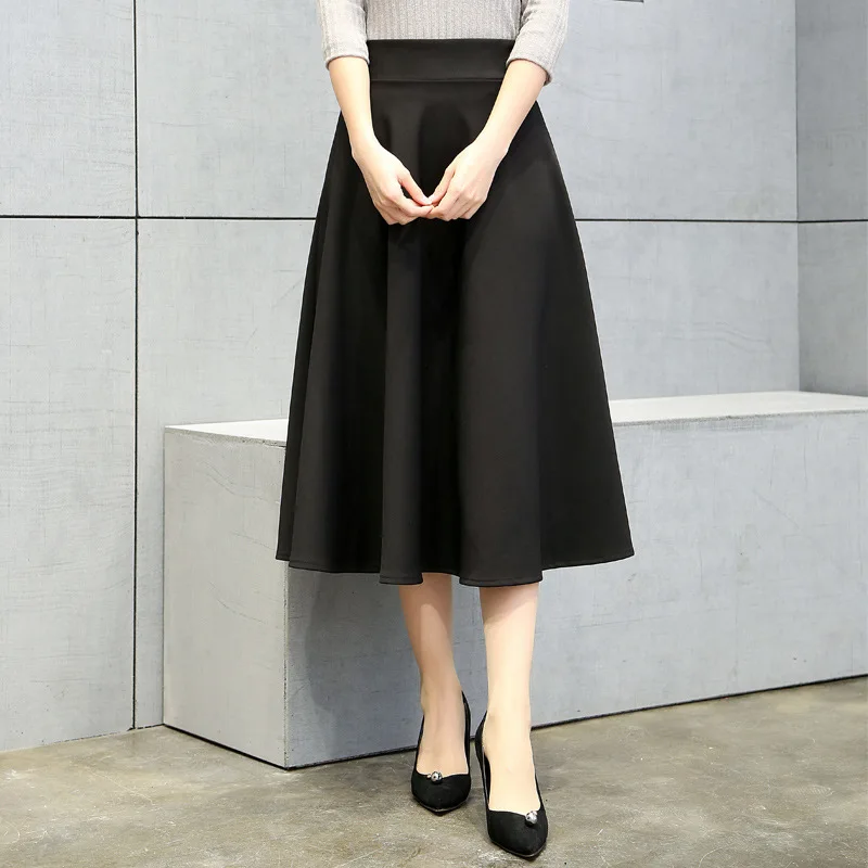 Элегантная женская винтажная плиссированная юбка весна осень эластичная тонкая