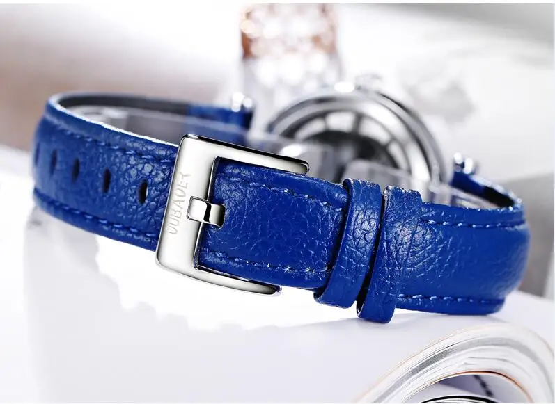 Женские часы-браслет OUBAOER роскошный бренд Montre Femme кожаный ремешок кварцевые часы модные женские часы Relogio Feminino