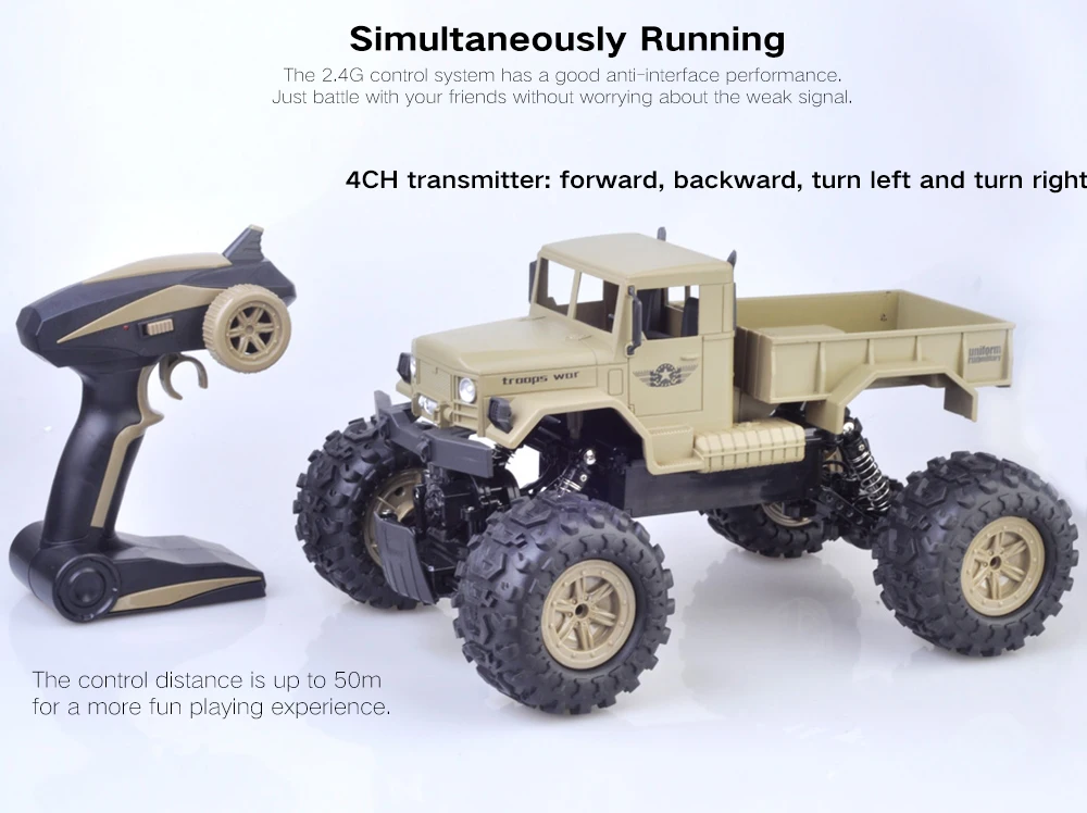 Водонепроницаемый дизайн RC автомобили 1/12 Водонепроницаемый RC Гусеничный внедорожник для пустыни автомобиль RTR грубые дороги пустыни внедорожный альпинистский автомобиль электрические игрушки
