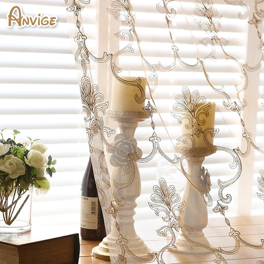 ANVIGE valance европейские королевские Роскошные подзорные затемненные шторы для