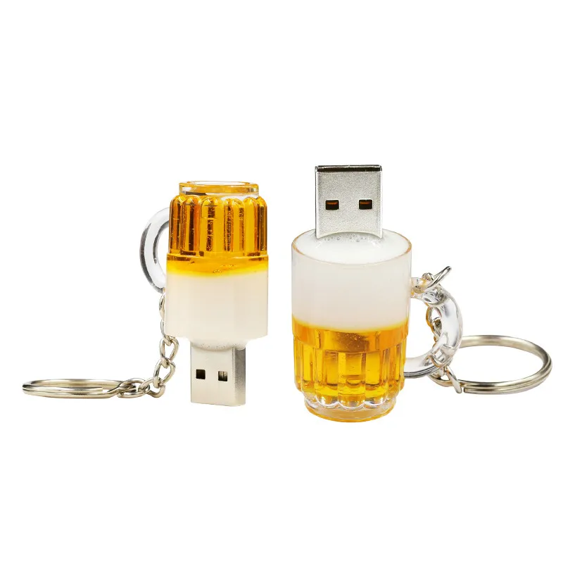 Wholesale Beer Cup USB Flash Drive 128GB 256GB 16GB 32GB 64GB Pendrive Waterproof Pen 2.0 Stick Memory | Компьютеры и офис