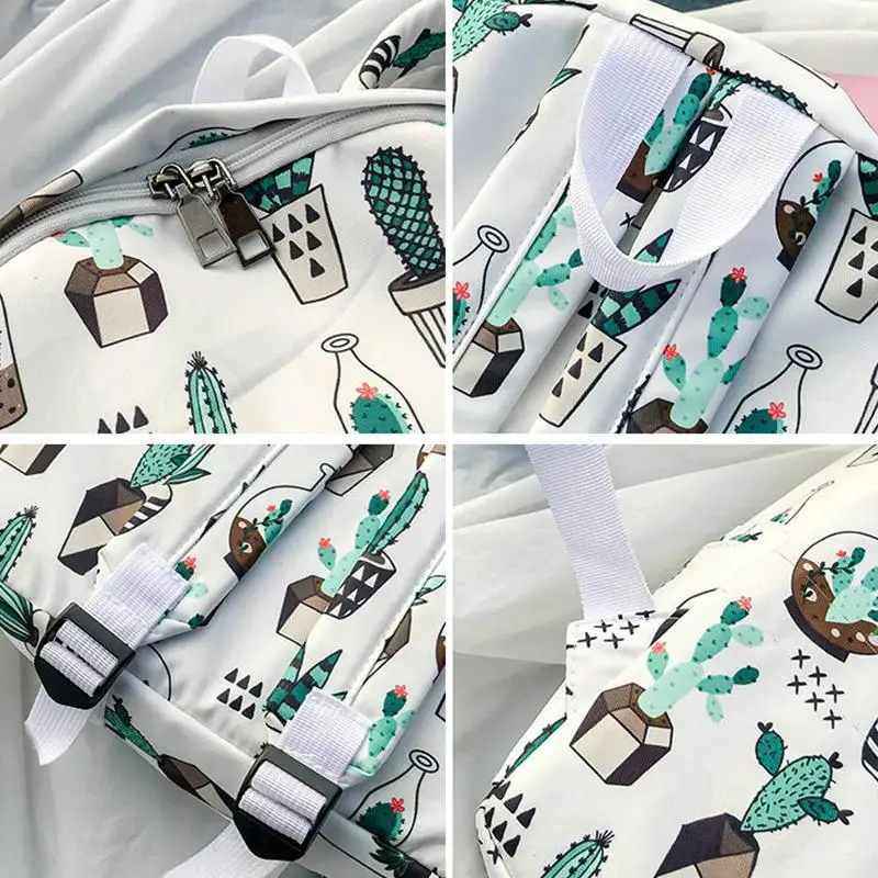 Милый Рюкзак С КАКТУСОМ для колледжа маленький свежий студенческий рюкзак