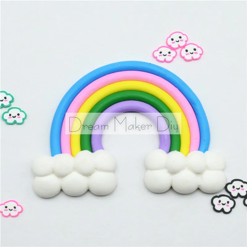 1 шт. глина ручной работы сделай сам радужная звезда топпер для торта украшения