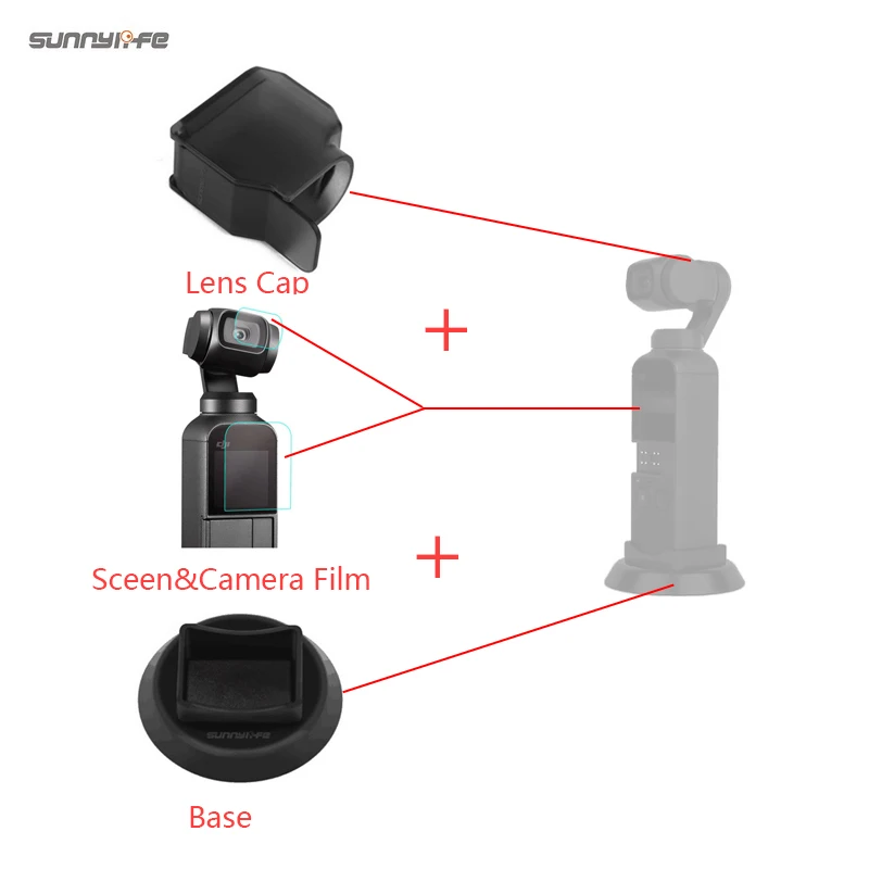 3 в 1 Настольный держатель/пленка/крышка объектива/бленда объектива для DJI OSMO