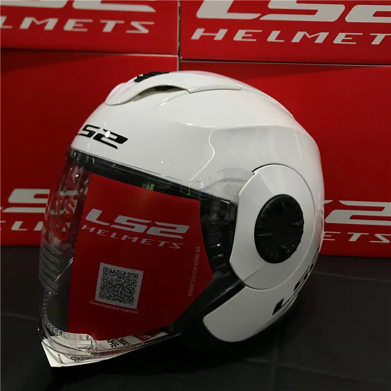 LS2 OF570 Открытый мотоциклетный шлем LS2 Verso старый локомотив ретро винтажный шлем скутер шлемы - Цвет: white