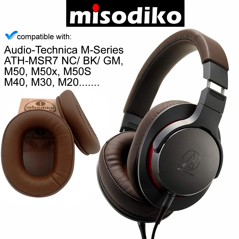 Misodiko Сменные амбушюры для наушников Audio Technica ATH M50x M40x M30x MSR7 Sony MDR 7506|Аксессуары