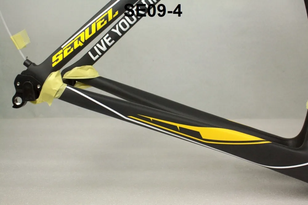 Карбоновая велосипедная Рама Sequel рама для велосипеда SE09-4 желтый Заводская