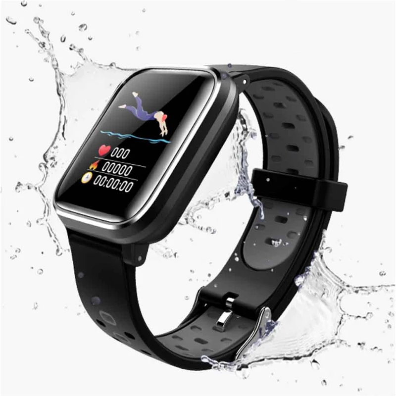 GIAUSA Смарт Часы Heart Rate крови Давление Цвет Экран Фитнес трекер Smartwatch IP67