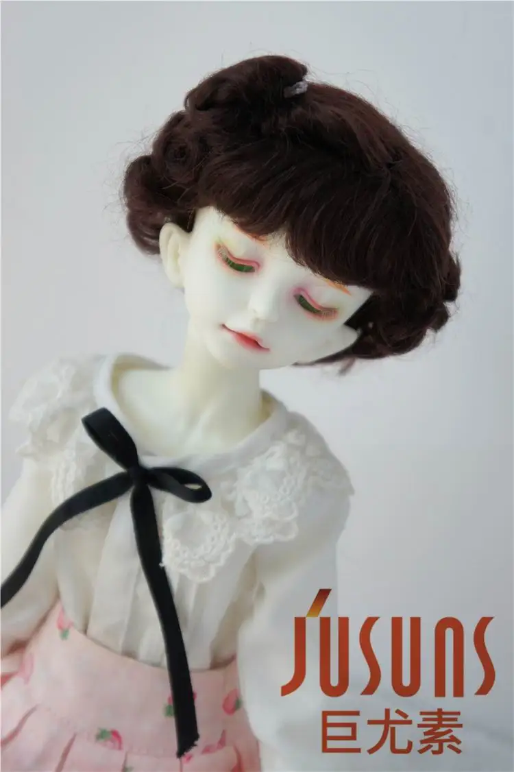 JD250 1/4 парик для куклы мохеровый MSD детский короткий курчавый BJD парики 7-8 дюймов кукольные аксессуары