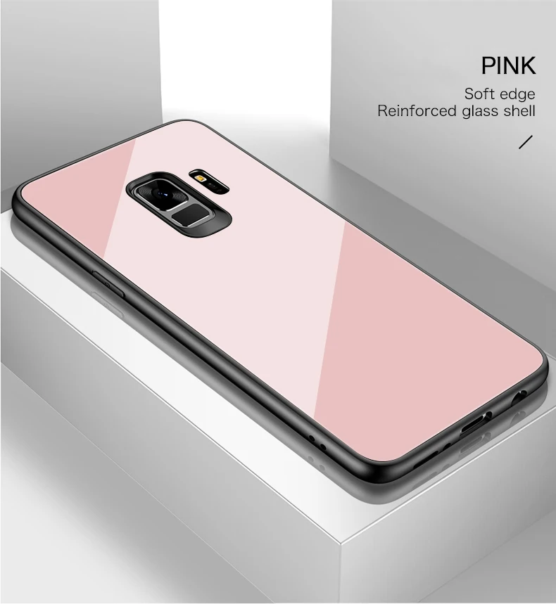 Роскошный зеркальный чехол из закаленного стекла для телефона для samsung Galaxy S10 e S9 S8 5G Plus Note 10 9 8 Plus Защитная силиконовая крышка Funda