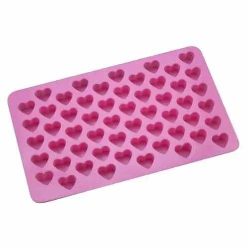 Силиконовая форма для шоколадного печенья 55 сердец|Формы тортов| |