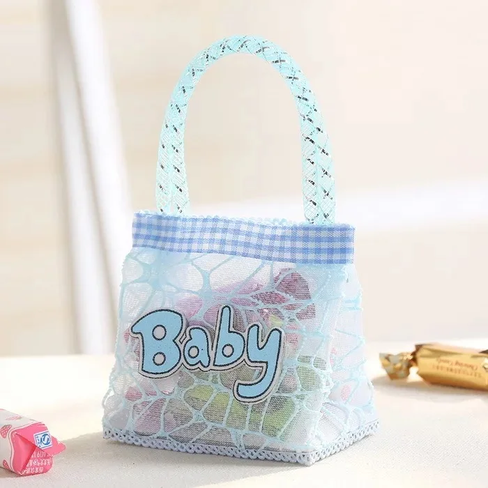 60 шт./лот Синий Розовый шоколадные конфеты мешок дети мальчик Baby Shower вечерние