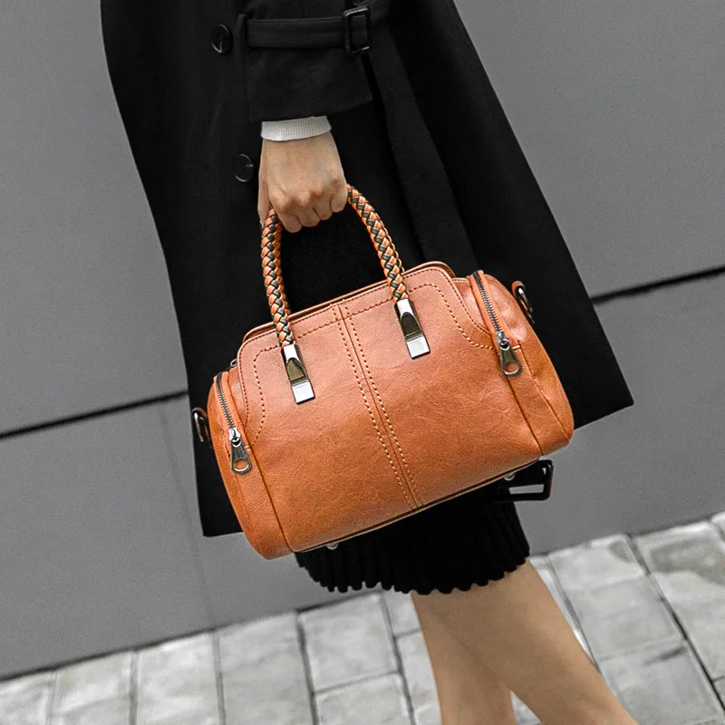 Простая женская кожаная сумка через плечо тоут сумки Bolsas Feminina корова 2019 C996|Сумки